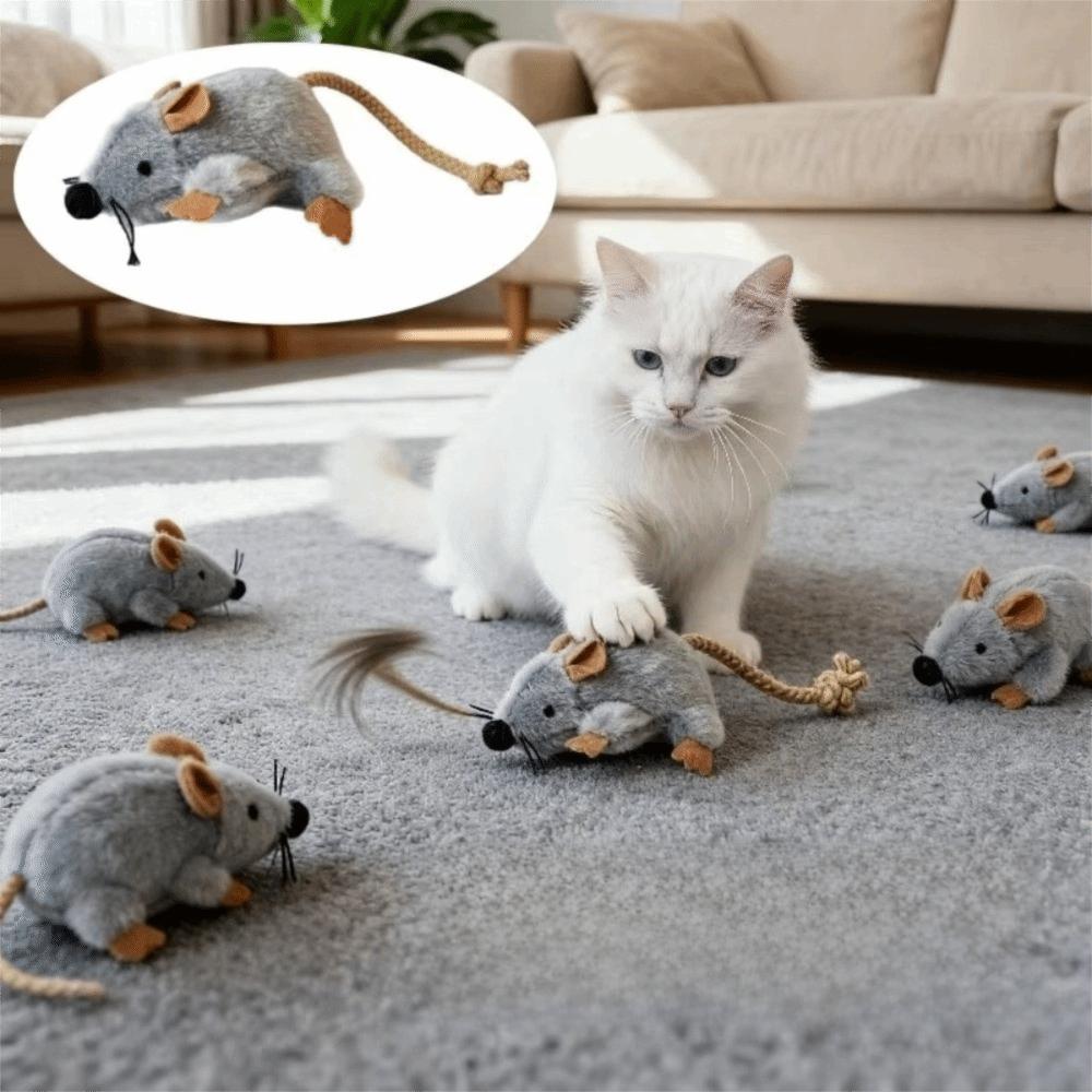Pet Toy Stuffed Mouse Interactive Cat Toys Compact Design Kitten Toy Mice Playthings Pet Compact Play Game Indoor Cat