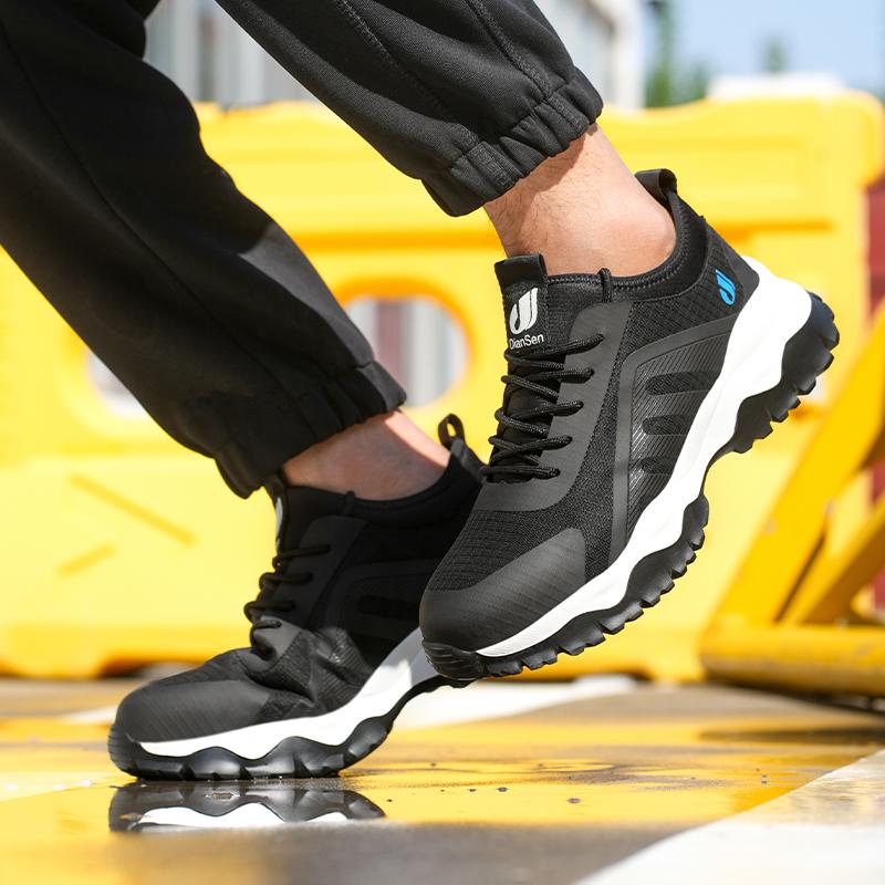 Lightweight Safety Shoes Men Work Shoes Steel Toe Cap Working Sneakers Man Breathable Shoes Anti Puncture Tactical Boots