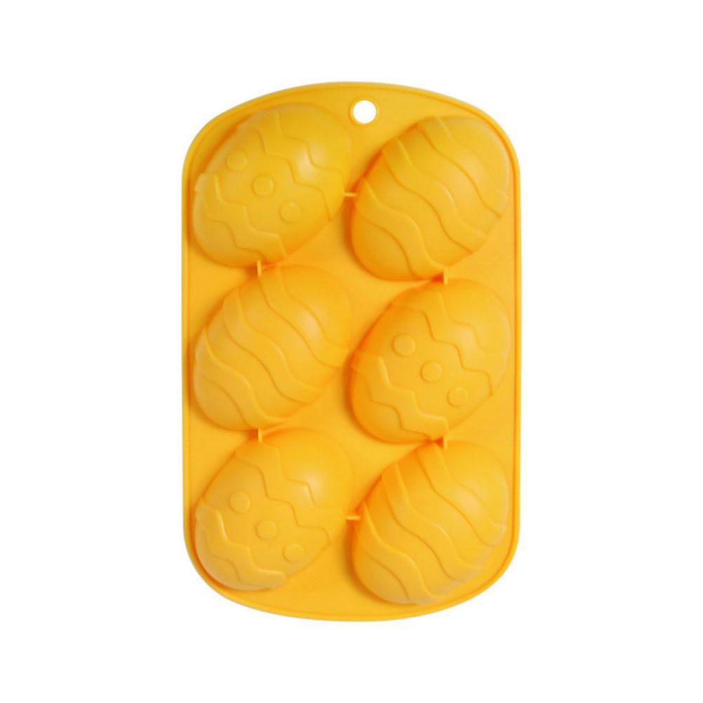 

6 Holes 3d Chocolate Silicone Mold Egg Diy Ice Cream Brownie Multi-Function Egg Baking Mold Kitchen Baking Tools