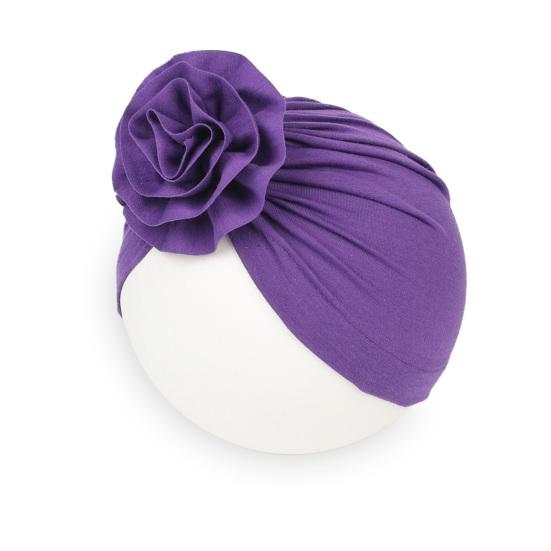 Newborn Hat Soft Stylish Polyester Cotton Big Flower Baby Cap for Little Girl