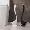Toilet Brush Set with Ventilated Base Swan Shape Cleaning Brush for Powerful Scrubbing Bathroom Scrubber