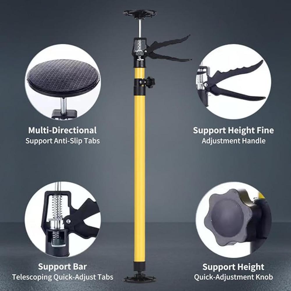 Labor-Saving Telescopic Steel Support Rod Cabinet Jacks Drywall Construction Tool Extensible Hand Lifting Jack Tool