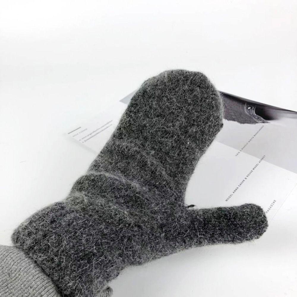 Gloves Warm Wool Gloves Korean Style Mittens Full Fingers Gloves Rabbit Fur Gloves Unisex Gloves