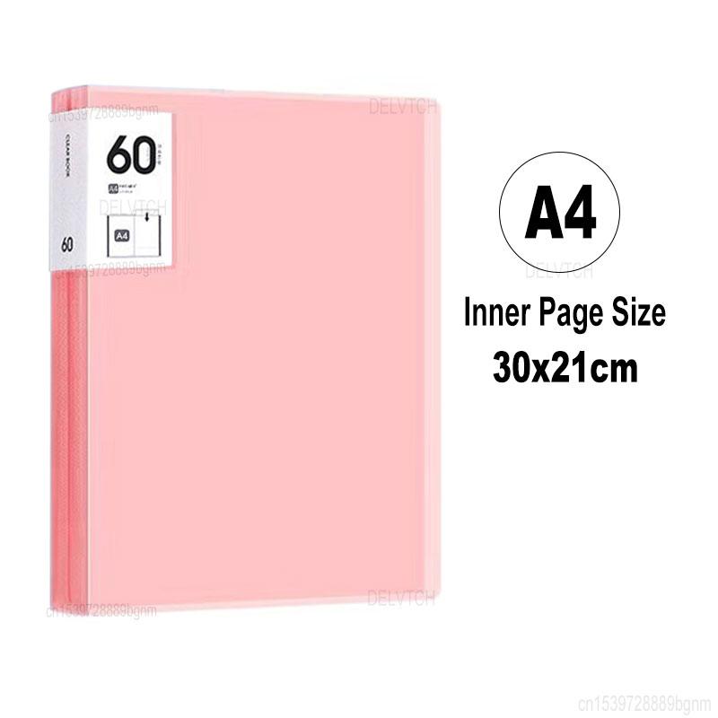 60 Pocket A4 A3 File Folder Picture Po Album Display Book Art Sketching Painting Drawing Paper Document Storage Bag Organizer