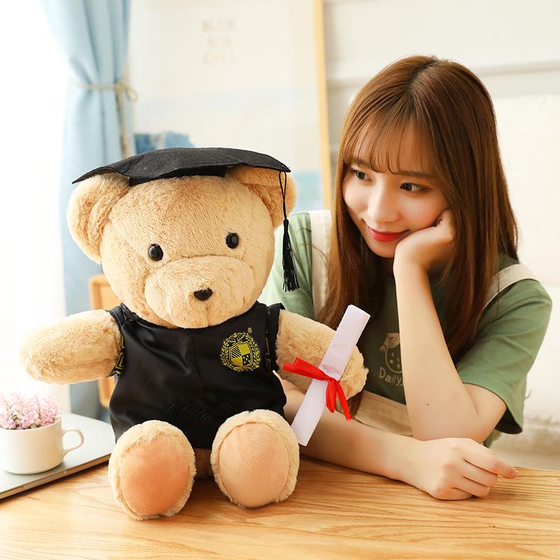 Graduation Teddy Bear Keychain with Mortarboard & Gown - Perfect College Grad Gift