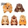 Round Plush Toy Small Soft Cute Cartoon Beaver Doll Stuffed Animal Stress Reliever Birthday Gift for Kids Movie Fans Friends Family Material