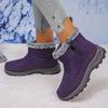 Fashion Thicken Plush Waterproof Snow Boots Women 2025 Non Slip Zipper Platform Winter Boots Woman Fleece Lining Warm Ankle Booties 43