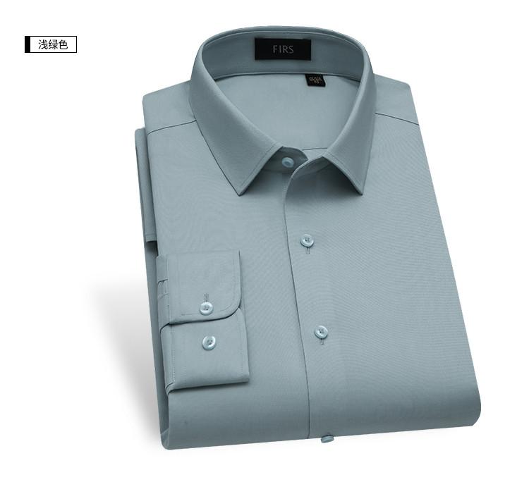 [Cool Modal] Spring and Autumn Skin friendly Elastic Anti wrinkle Easy to Care for Collar Long sleeved Shirt