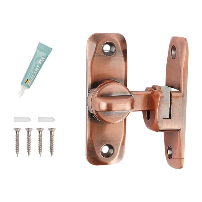 

90/180 Degree Barn Door Locks No Drilling Safety Sliding Door Lock Zinc Alloy Flip Safety Door Lock Hardware Enduring бронзовый