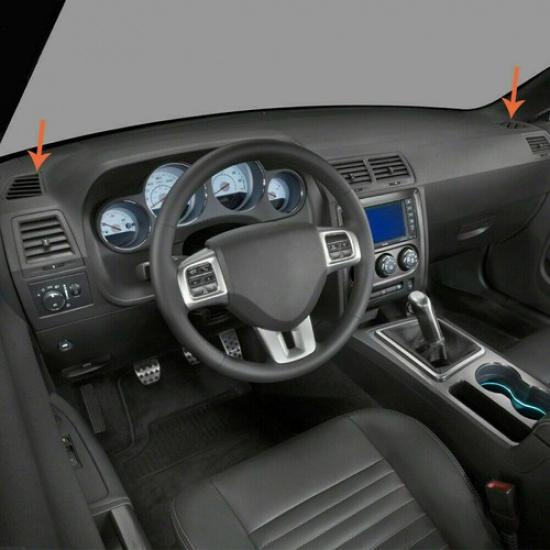 Dashboard Side Air Vent Outlet Cover Trim Bezels for Dodge Charger 2006-10 Black