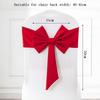 Spandex Chair Sash Ready Made Satin Ribbon Bows Chair Bands  Wedding Banquet Events Decoration