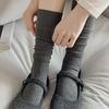 Women's Over-the-Knee Grey Ballet Style Stripe Socks
