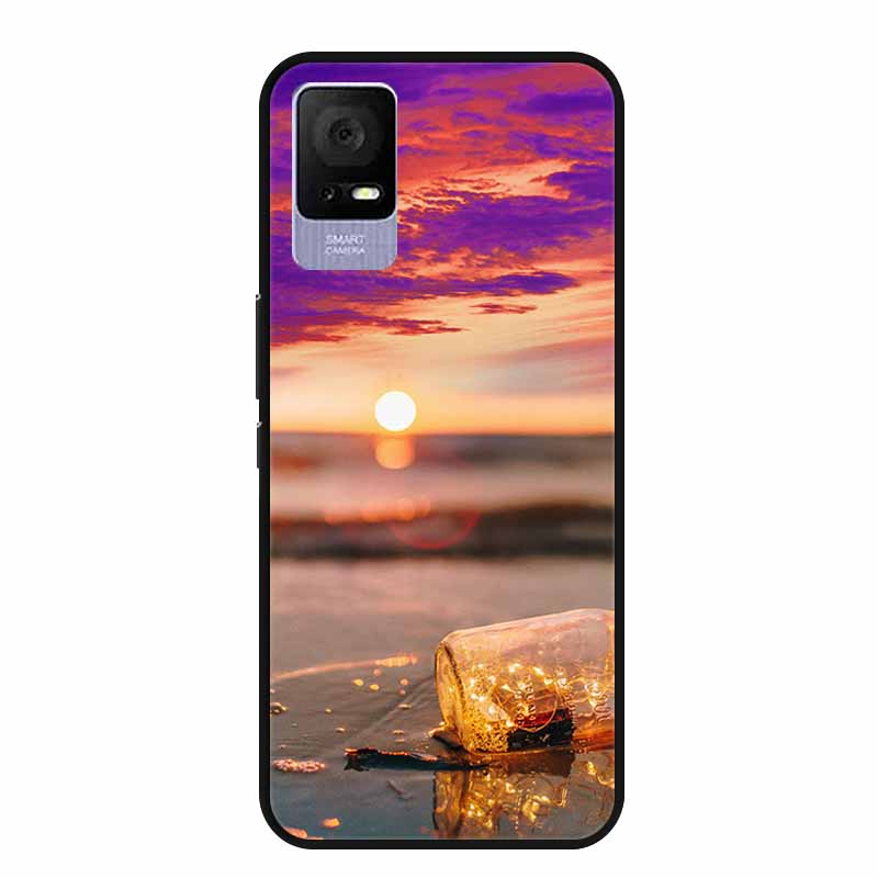 For TCL Ion V Case IonX Painted Cat Soft TPU Black Silicone Phone Cases for TCL Ion X Cover Fundas IonV Coques for TCLIonX Bags
