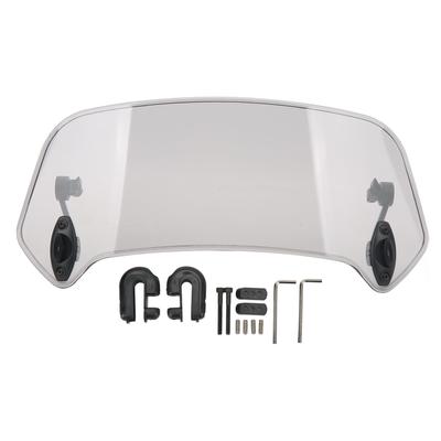 Motorrad Windschutzscheibe Verstellbarer Aufsteck-Windschild Universal Windabweiser für Motorrad Braun