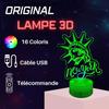 Lampe de chevet 3d décoration new york ,veilleuse changement de couleurs, lampe tactile bureau et chambre ado enfant, eclairage