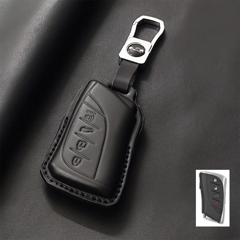 Genuine Leather Car Smart Key Case Cover Fob for Lexus NX ES UX US RC LX GX IS RX 200 250h 350h LS 450h 260h 300h UX200 Keychain
