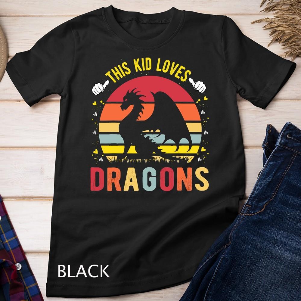 

This Kid Loves Dragons Boys and Girls Dragon Gift T-Shirt Unisex T-shirt S