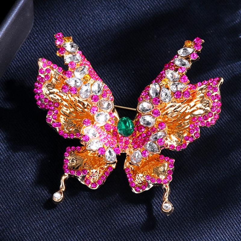 Luxury Exquisite Butterfly Brooches For Women Girls  Insects Pins Versatile Shiny Corsage Clothing Accessories Gifts
