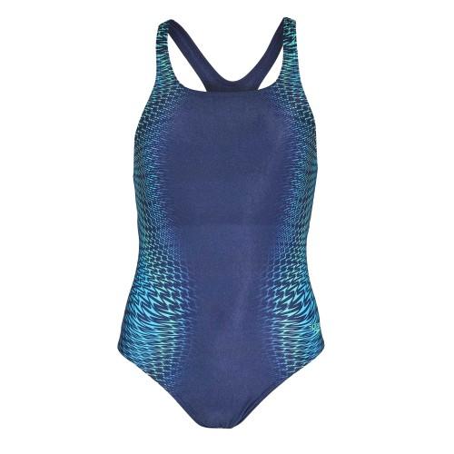 Speedo Womens/Ladies Medalist Geometric Pattern One Piece Swimsuit