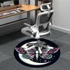 1pc Moon Butterfly Office Round Area Rug, Indoor Mat Suitable For Office, Under Office Chairs Bedroom Living Room Home Decor, Room Deco