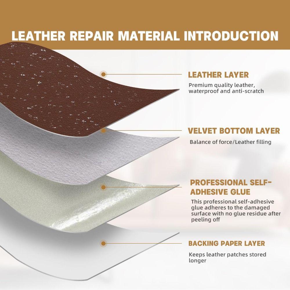 Self Adhesive Leather Repair Patch Matte Couches Repair Kit  Car Seats Chairs Handbags