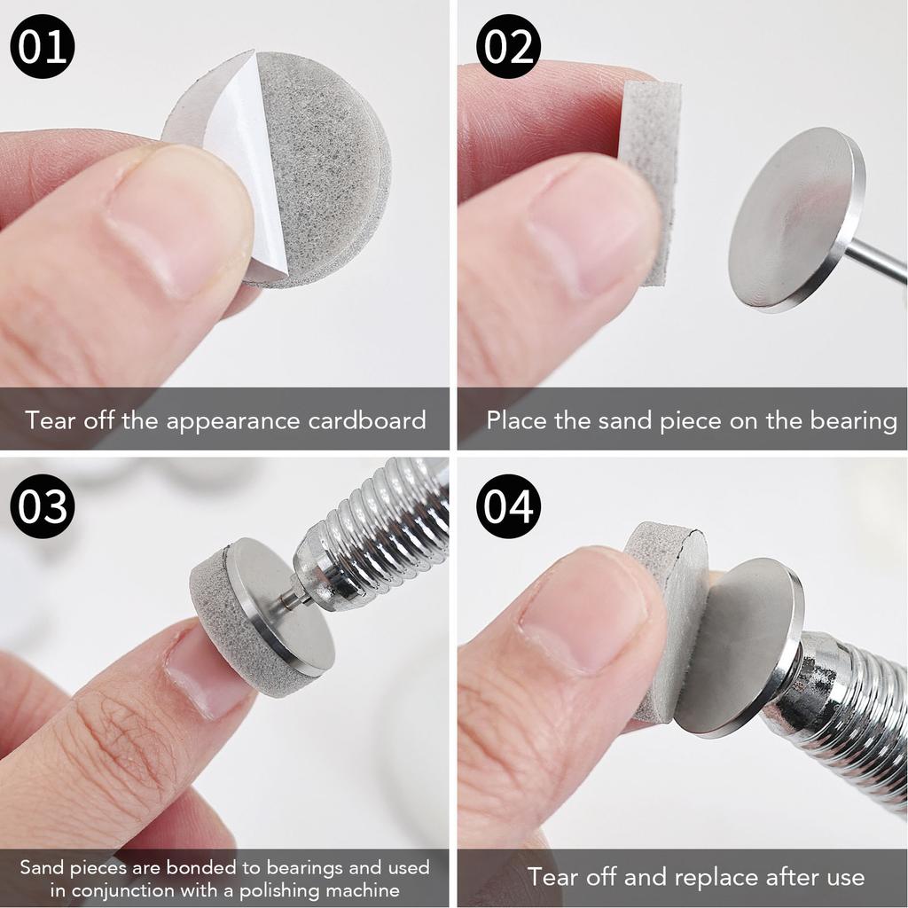 50 ks Pilníkový kotouč na nehty Vysoce elastická houba Přenosný blok pilníku na nehty Leštící podložka pro domácí salon