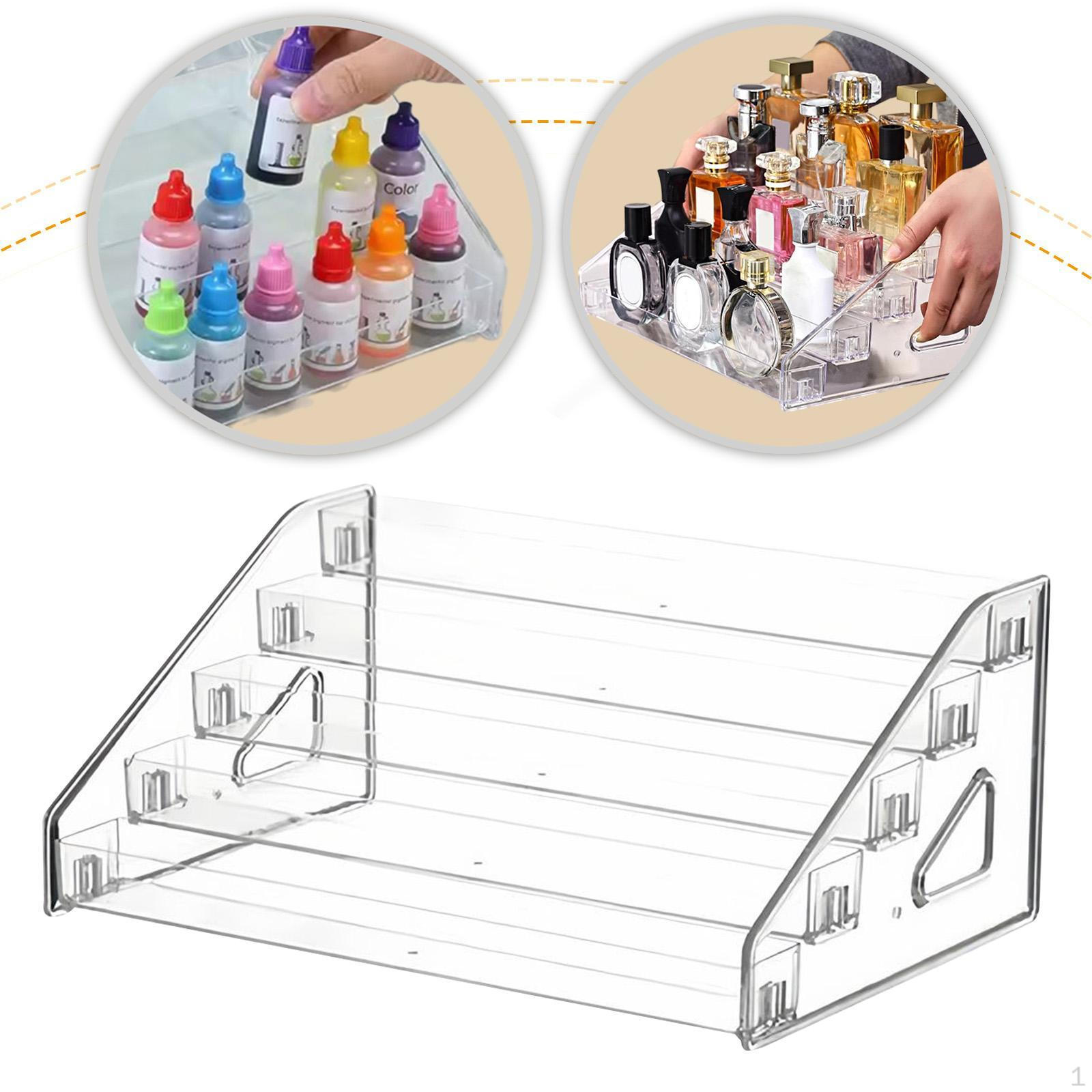 

Акриловый органайзер-подставка для губной помады, косметики, парфюмерии, из полипропилена, ступенчатый дизайн, прозрачный, подходит 5 Tiers