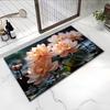 3D Visual Flower Floor Mat Soft Absorbent Diatom Mud Door Mat Non-Slip Bath Rugs for Tub Bathroom Kitchen