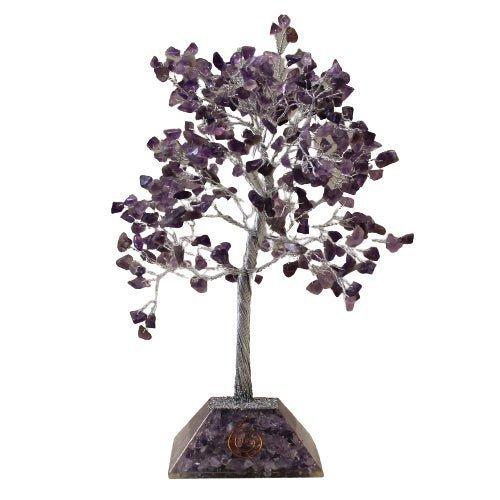Amethyst Crystal Tree Orgonite Base, 320 Gemstones