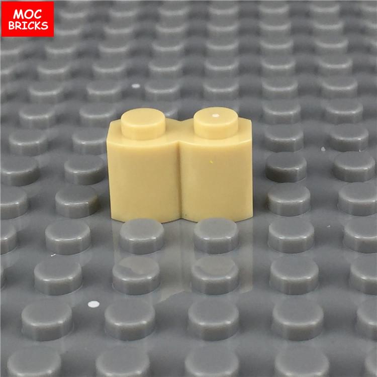 50pcs / lot MY OWN CREATION Blocks Modified 1 x 2 Including Log Profile Fitting 30136 Learning Building Blocks figure Children s Playthings