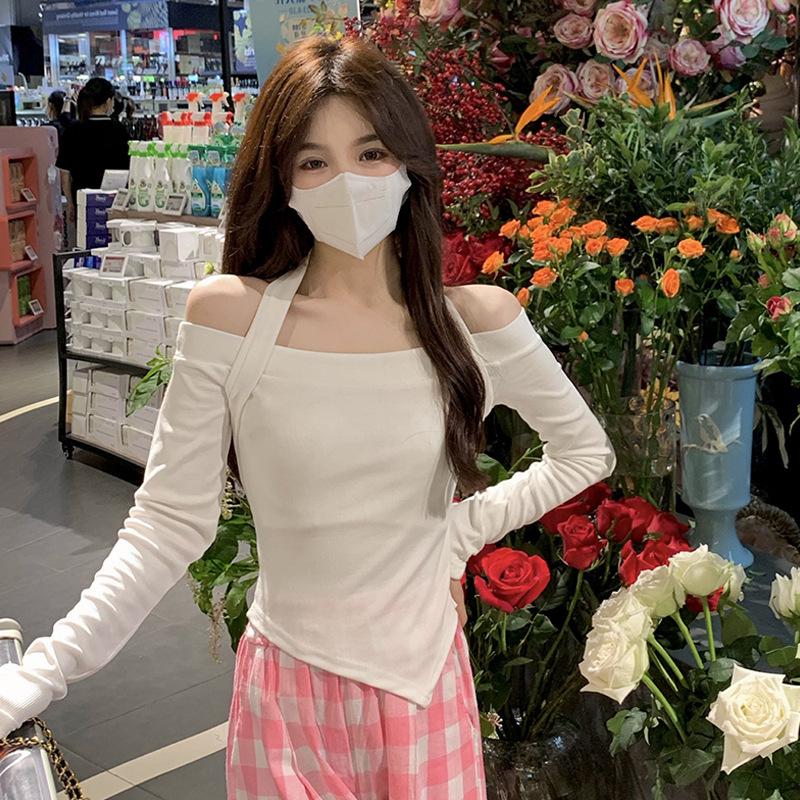 Chic One-Shoulder Short Tops for Women - Spring & Autumn 2022 Collection