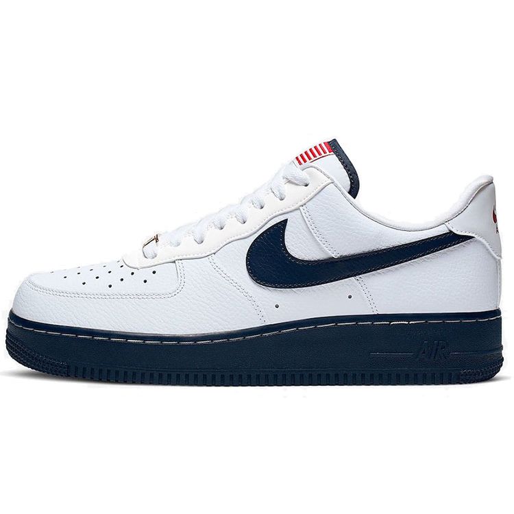

Кроссовки унисекс Nike Air Force 1 Low 07 LV8 USA Белый спортивный-красный металлик-золотой CK5718-100