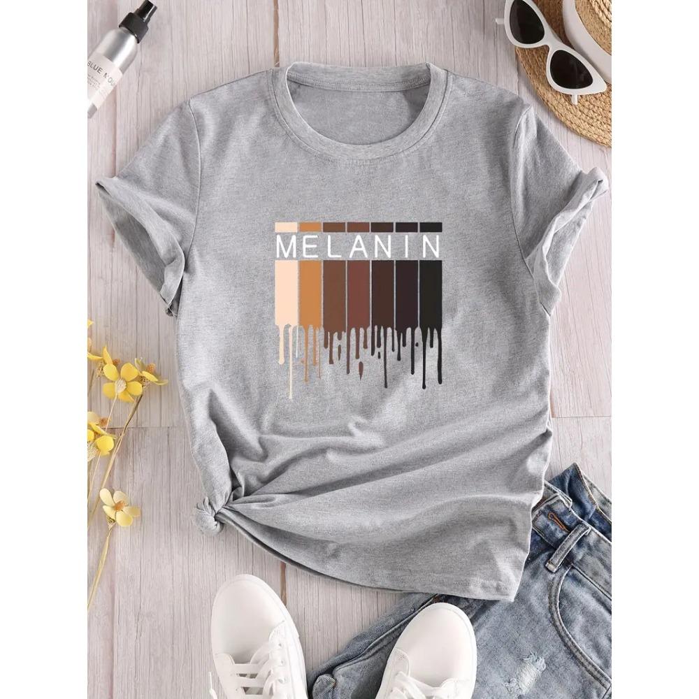 Black Pride Melanin Shirt For Women Men Afro Queens Kings Tshirt Men Women Summer Short Sleeve T-shirt  Tops