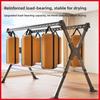 Thickened Aluminum Waterproof Clothes Drying Rod Balcony Retractable Clothes Hanger Household Floor-standing Clothes Drying Rack
