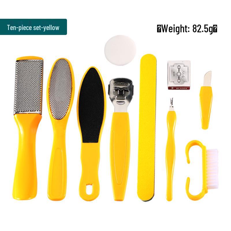 8-in-1 Stainless Steel Pedicure Set: Foot File & Grinder for Callus Removal and Foot Care.