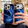 Phone Case: 2D Flat Design, Suitable for iPhone 18 17 16 15 14 13Pro In Rainbow Silver, Couple Style, Starlight Dolphin, Christmas and Halloween Gifts