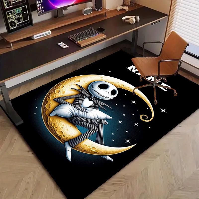 Custom Jack Mat Personalized Name, Polyester Washable Indoor Entryway Rug, Gift for Christmas, Easter, Thanksgiving Day