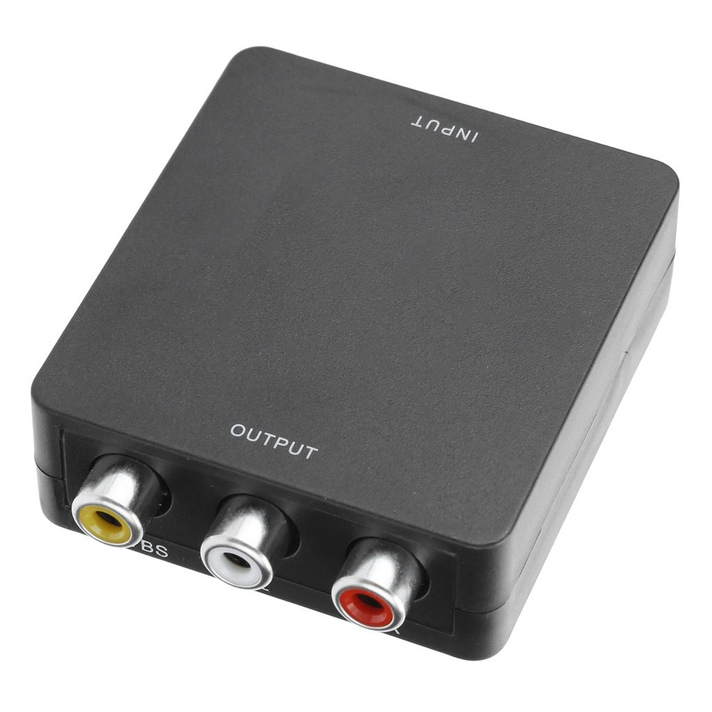 Mini HDMI to AV Converter Box Video RCA AV CVSB L   R 1080P HDMI2AV Adapter HDTVBlack