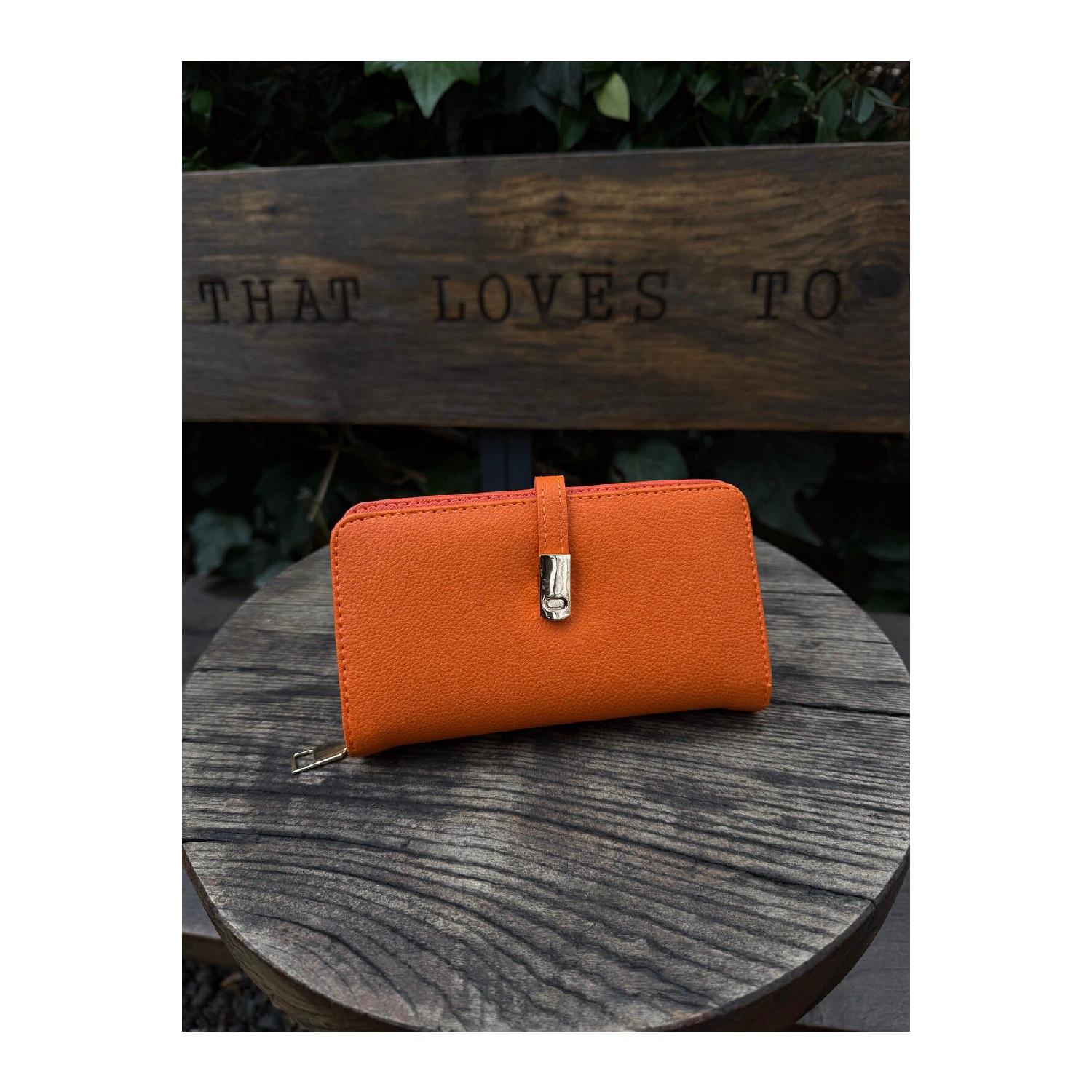 

Faux Leather Women s Wallet Orange Mn103 Yüksek Direnç оранжевый