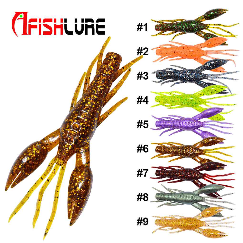 4pcs/set Fishing Lure Hammer Clamp Shrimp 80mm/5.5g Claw Bait Artificial Lure Swimbait Fish Worms