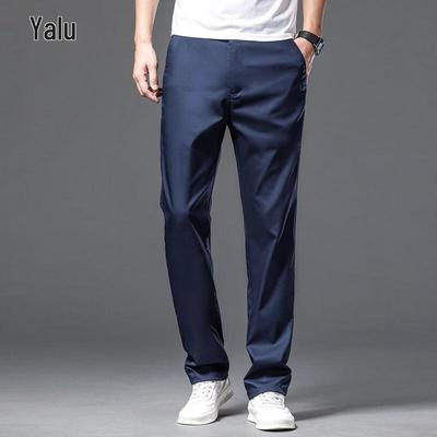 Yalu Men's Premium Ice Silk Straight-Leg Casual Pants