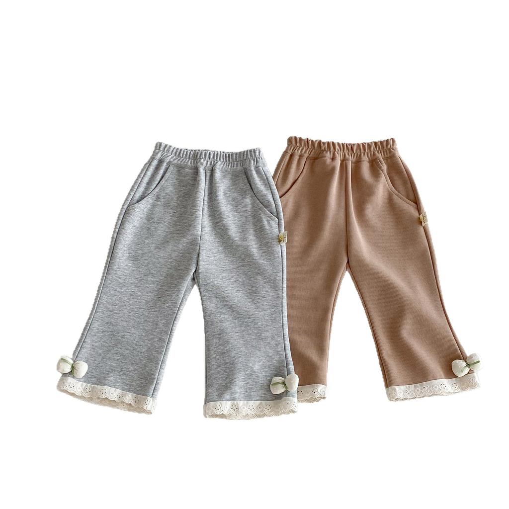 Infant Lace Pants 2025 Korean Version of the New Baby Girl Foreign Casual Pants Fashion Versatile Bell Pants Trousers