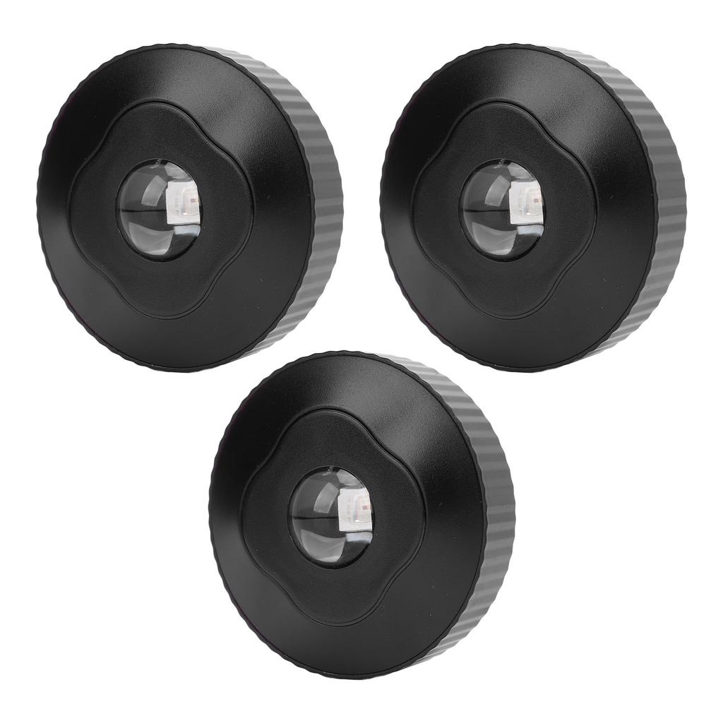 3PCS RGB Colorful Puck Light Battery Operated USB Rechargeable Under Cabinet Lighting with Remote