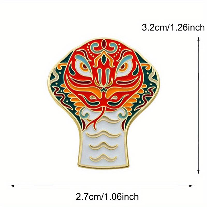 Interesting Enamel Chinese Snake Brooch Cartoon Collar Pin Buckle Badge Accessory