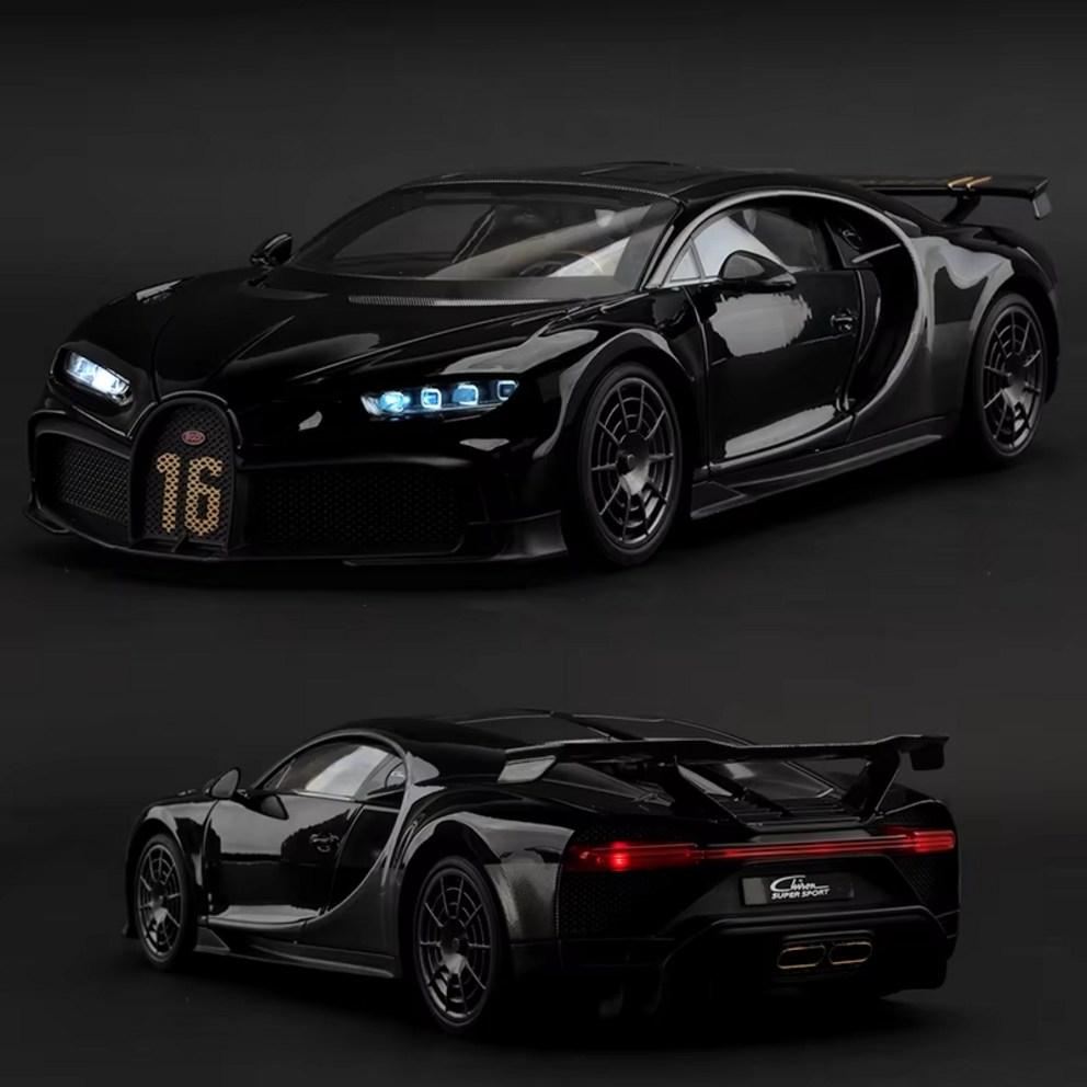 1:1:18 Maßstab Bugatti Chiron Legierung Druckgussauto, Schwarz