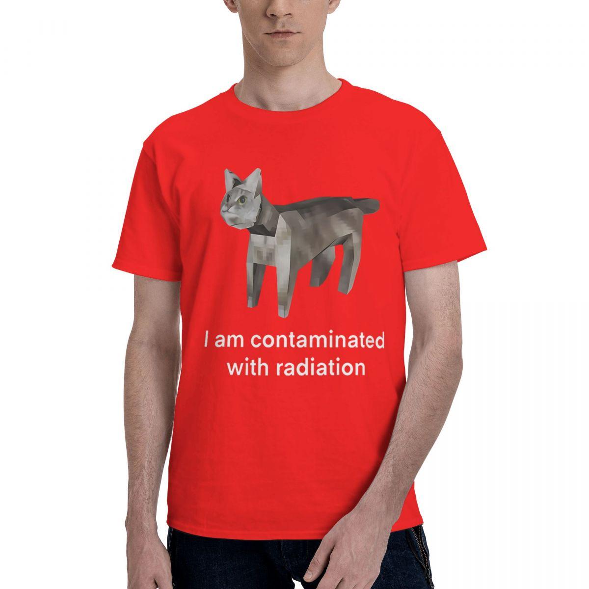 

Cat I Am Contaminated 100 Cotton Casual Breathable Confortable Anime Mens TShirts Mens Shirt S