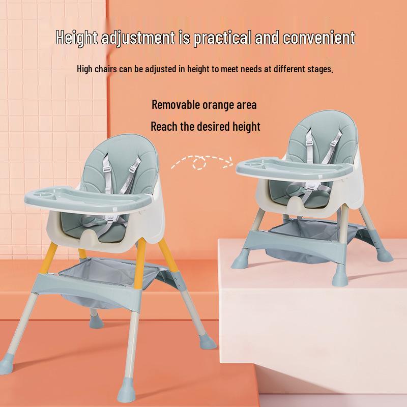 Adjustable Multifunctional Portable Baby High Chair for Feeding and Learning