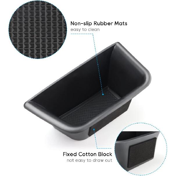 MARCHFA Car Door Tray Organizer Compatible For 2015- 2024 2025 Porsche Macan Accessories Interior Car Door Handle Ert Pocket Storage Box