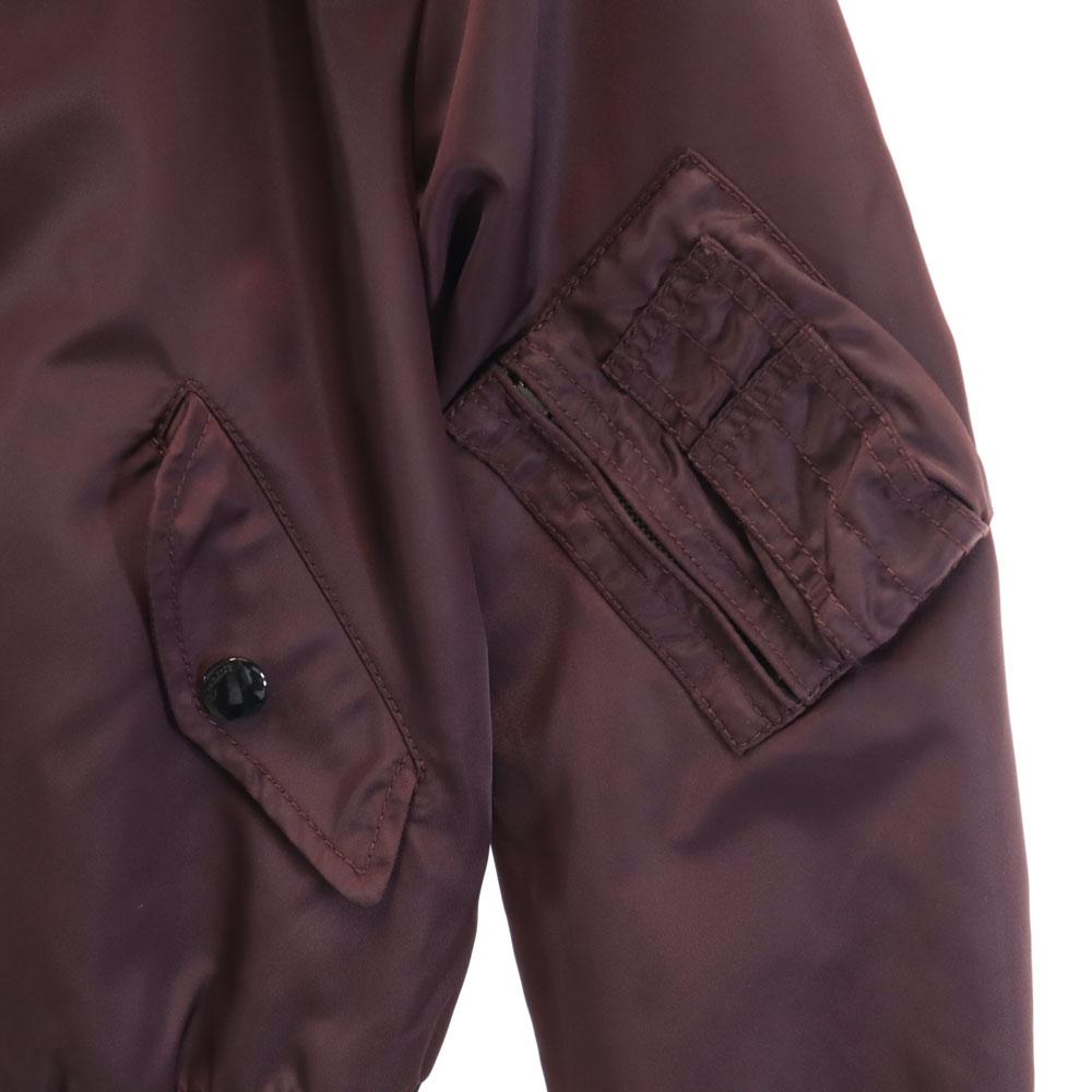 COACH With fur Nylon jacket 4 wine-red MA-1 bomber jacket Women Used