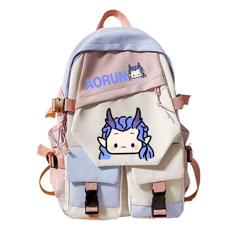 New Ao Run cute popular peripheral backpack movie Nezha 2 new student large-capacity schoolbag